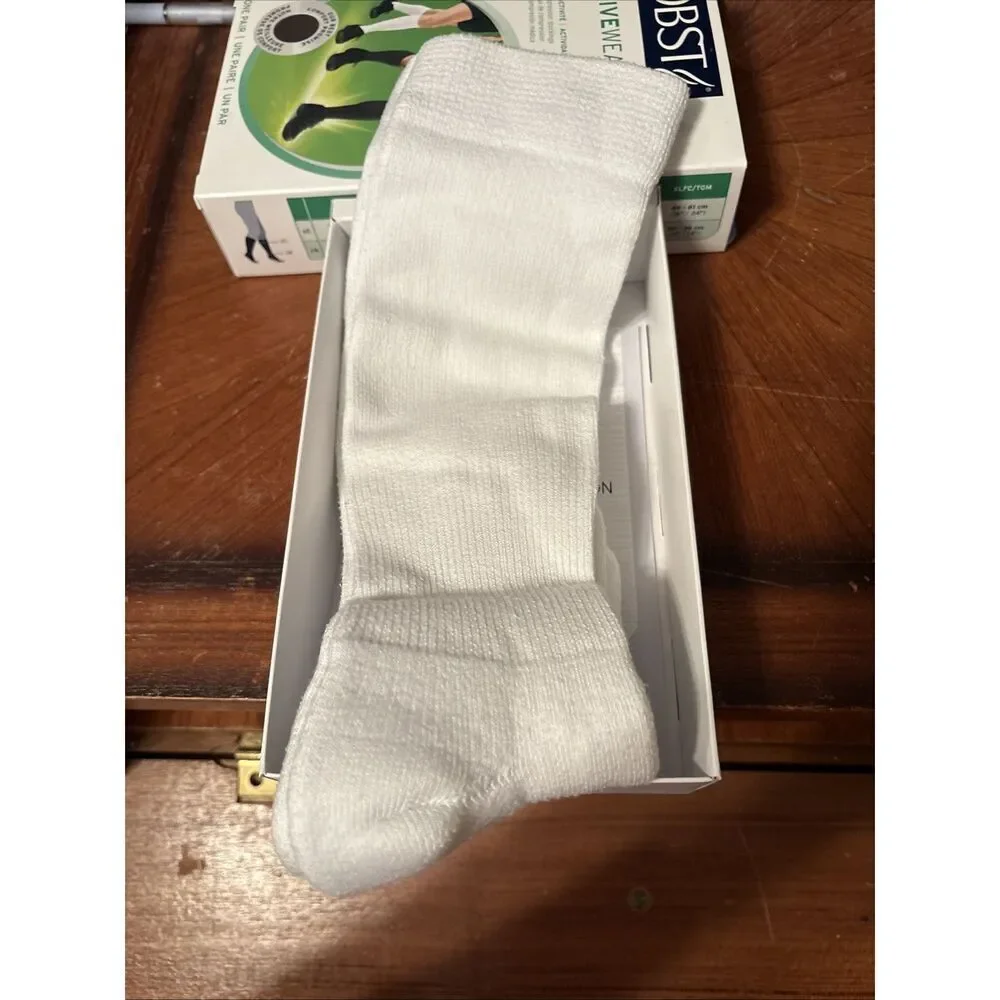 JOBST ACTIVE WEAR COMPRESSION‎ SOCKS 15-20mmHg~WHITE~ SIZE XL~LOT OF 2~NEW - Picture 7 of 7